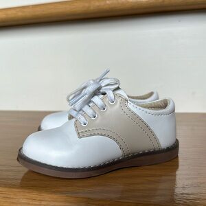 Toddler Boys Footmates Saddle Shoes White/Khaki